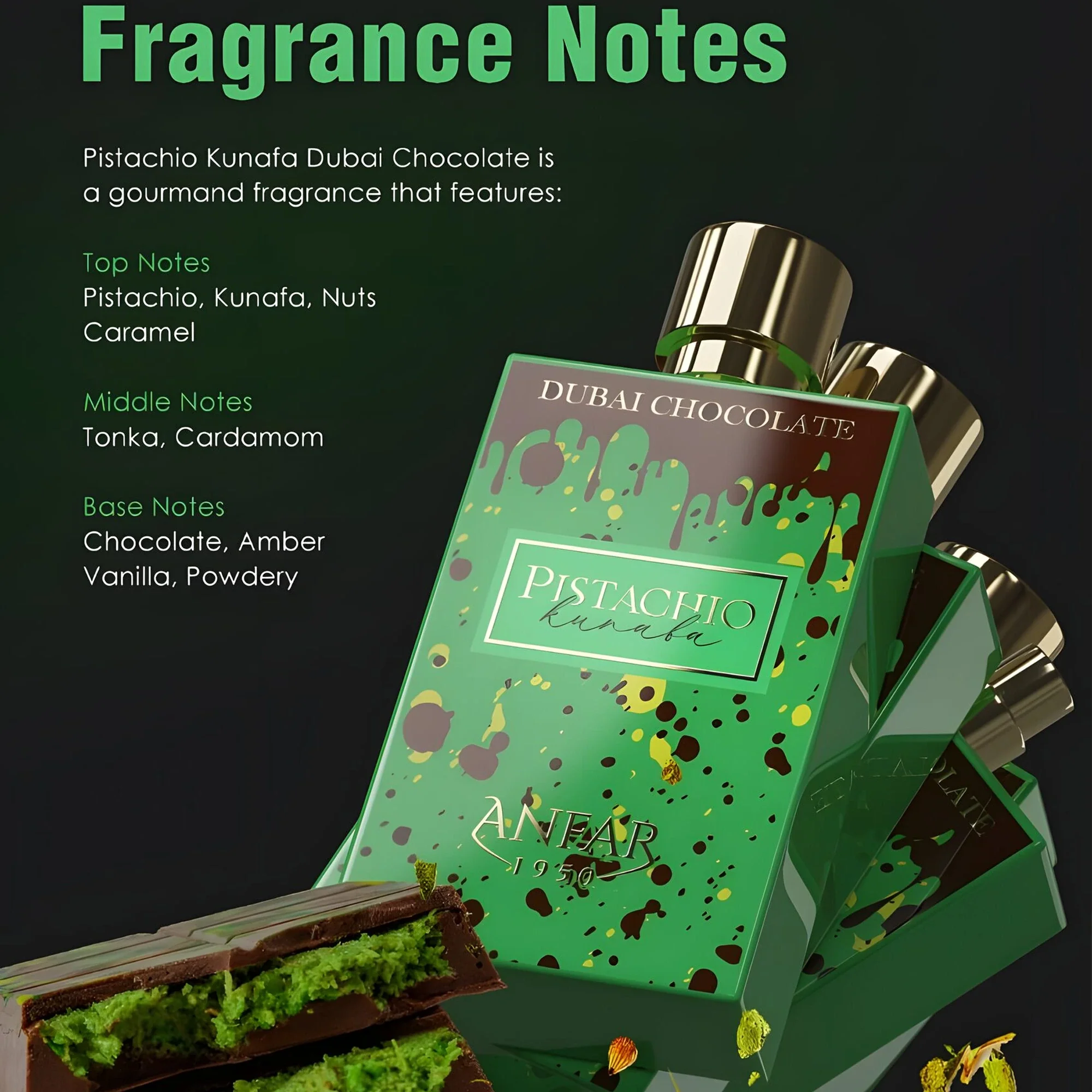 Pistachio Kunafa Extrait De Parfum 2.7 oz unisex
